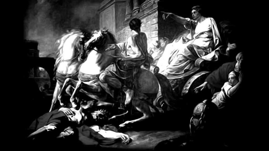 Tullia driving through the body of Servius Tullius